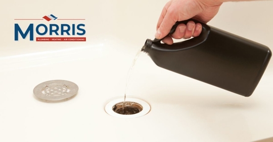 pouring liquid down drain