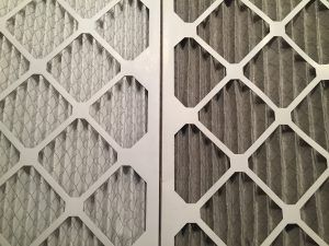 Clean air filter vs. dirty air filter